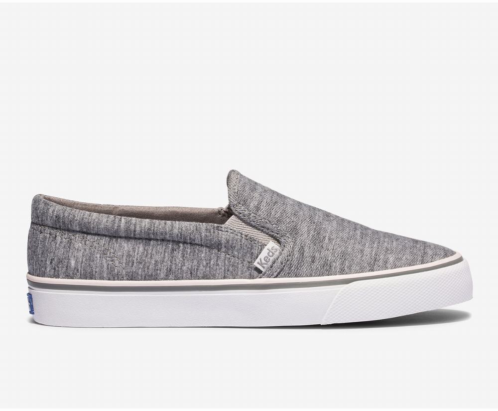 Women's Keds Jump Kick Slip Jersey Slip Ons Grey 4567891GL - South Africa